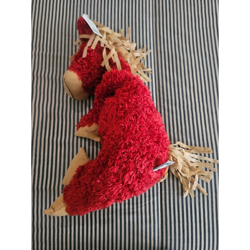 Jellycat Red Bunglie Horse Plush Ribbon Mane Rare Stuffed Animal NWT Retired - Picture 4 of 6